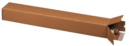 KK Verpackungen Versandhülse für DIN A0 | 130 Stück, 860x105x105mm | Lange Faltkartons mit Selbstklebeverschluss und Aufreißfaden | Wellpappe, portooptimiert | Für Poster, Pläne, Zeichnungen