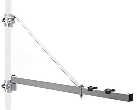 Wiltec Schwenkarm für Verladeleuchte bis 600 kg, Halterung für Arbeitsleuchte mit 110 cm Ausladung, schwenkbarer Arm für Beleuchtung der Laderampe