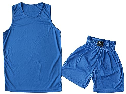Mytra Fusion Kids Boxing Uniform 2er-Pack Junior-Boxanzug (3XS (9-10 Years), Blue)