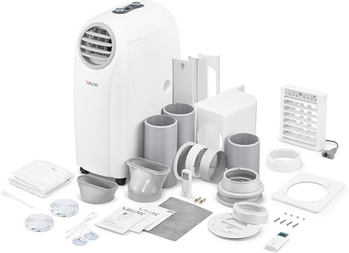 Welltec ACH1414PRO Mobile Klimaanlage | 4in1 Klimagerät: Kühlung, Heizung, Entfeuchtung, Belüftung | geschlossener Kreislauf | 14.000 BTU | max. 75 m² | WiFi | Energieklasse A | 5 Jahre Garantie