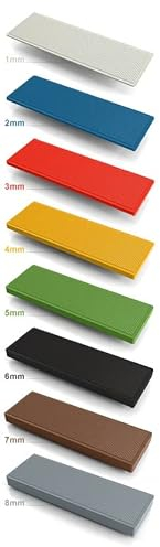 Verglasungsklötze 24 x 100 ; 800 Stück, 1-2-3-4-5-6-7-8 mm Abstandhalter I Unterlegplatten I Abstandshalter (Mix 800 Stück)