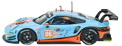 Carrera Digital 132 | Porsche 911 RSR Gulf Racing, Mike Wainwright, No.86 | Auto für Rennbahn | Rennbahnen und lizensierte Slotcars | bis zu 6 Spieler | Für Kinder ab 8 Jahren & Erwachsene