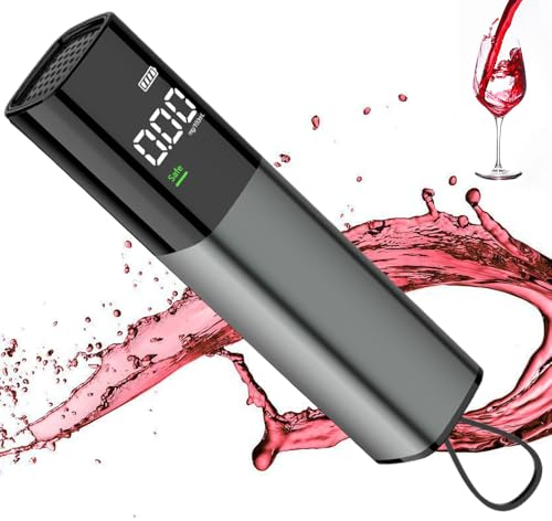 NXPGKEA Alkoholtester, Polizeigenau Alkoholmessgeräte Promillemessgerät, Professioneller Alkohol Tester mit Digitaler Blauer LCD-Anzeige und Halbleiter Sensorik