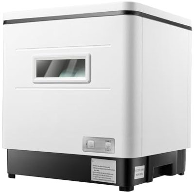 SICHENSH Lave-vaisselle en acier inoxydable 800 W, mini lave-vaisselle de table, lave-vaisselle portable, lave-vaisselle de table, autoportant, petit lave-vaisselle portable pour petites cuisines