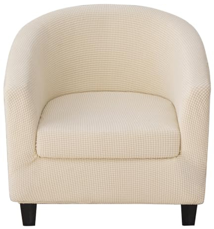 Fundas para Sillón Chesterfield Funda de Sofa 1 Plaza Funda para Sillón de Club Tullsta Elástica 2 Piezas Beige
