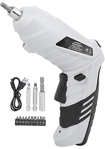 MasYosh Cacciavite Elettrico a Batteria, Trapano Ricaricabile Agli Ioni di Litio da 3,6 V con Luce LED e Funzione Ad Angolo Retto, per Assemblaggio di Mobili Fai da Te Domestici e Spazi