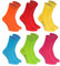 Rainbow Socks - Damen Herren Klassische Bunte Baumwolle Socken - 6 Paar - Orange Rot Gelb Grün Mer Grün - Größen 39-41