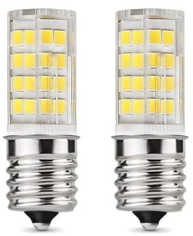 E17 LED Bulb for Microwave Oven,Kitchen Appliance Light Bulb, Stovetop Light,4 Watt (40W Halogen Bulb Equivalent), Daylight White 6000K, E17 Indicator Intermediate Base, Dimmable,(Pack of 2)