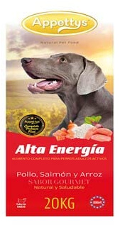 Appettys Alta Energia Pienso Alto Rendimiento para Perros 20 KG