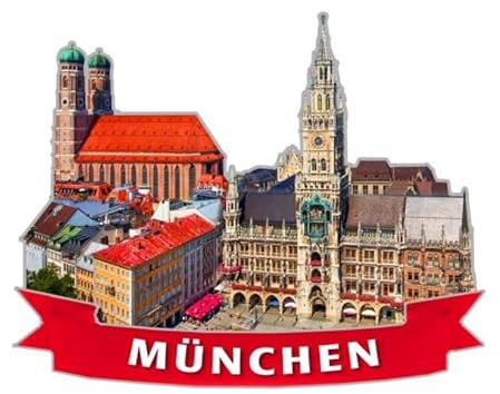 München Frauenkirche Marienplatz Premium Magnet aus Poly Souvenir Germany
