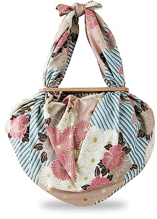 Furoshiki - Borsa da imballaggio in tessuto con motivo floreale (Retro Flower), realizzata in Giappone, 100% cotone, stile kimono giapponese, per avvolgere regali, tappezzeria, Furoshiki - Set di