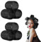 6 Piezas Rulos Pelo Rizadores Autoadhesivos Rulos de Silicona para el Pelo Rizos Sin Calor Rulos Pelo Grandes Rulos Flexibles para Rizar Pelo de Peluqueria de Salón (Negro)