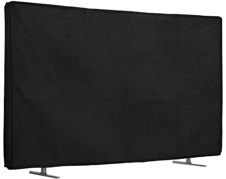 kwmobile Custodia Protettiva TV Compatibile con 32 TV - Copri Televisore da Esterno - Copertura Antipolvere TV nero