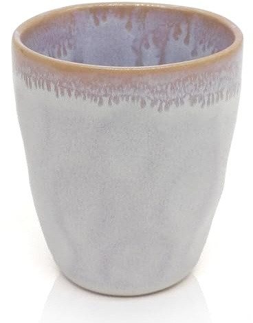 Mea-Living STONEWARE Espressobecher polarweiß, handgemachtes Steingut, 150 ml, wunderschönes handmade Geschirr