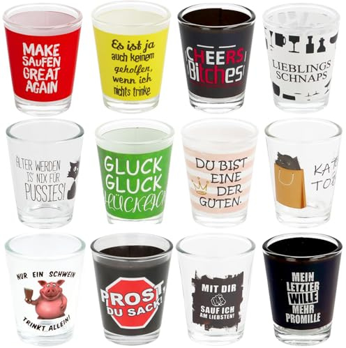 12 st roliga spritglas med ordspråk roliga snapsglas set för fest roliga dricksglas för dryckesspel, tryckspel, tequlagglas, studentfest, nyår, rolig