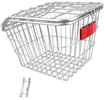 QSTDGVPW Cesta de Almacenamiento Trasero de Bicicleta Niños Adultos Varias de Bicicleta con Servicio Pesado Rack de Carga de Bicicletas para Bicicletas para la, Plata
