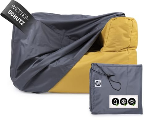 Lumaland Wetterschutzhaube - Abdeckung für den Modularen Sessel | Abdeckplane Sitzsack wetterfest | Schutzhülle Bean Bag wasserdicht | Regenschutz & Sonnenschutz für Sessel | Abdeckhaube Sofa & Pouf