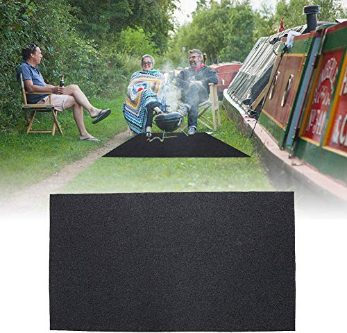 Alfombra Protectora para Suelo de Barbacoa - Alfombra Protectora para Suelo de Patio Trasero a Prueba de Calor Resistente al Fuego para Parrilla de Gas para Barbacoa(124cm*75cm)