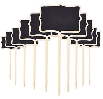 25Pcs Legno Etichette Piante Message Lavagna Nera Piante Marcatori a T In Legno Marcatori Per Piante per Fiori E Piante Decorazione per Casa Giardino Mini Etichette Lavagna per Piante da Giardino
