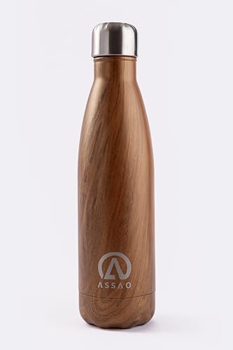 Bouteille isotherme - INOX 500 ml – Étanche & sans BPA - Maintien chaud 12h froid 24h – Thermos hermétique pour thé, café, boissons froides - Gourde isotherme en acier inoxydable alimentaire - ASSAO