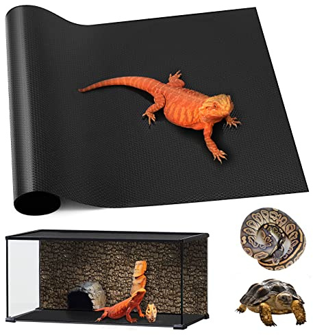 SISIPAI LIFE Reptile Mat 40 Gallon 1Pack 18x36, Bearded Dragon Tank Accessories, Terrarium Liner Bedding, Non-Adhesive Reptile Substrate Mat for Leopard Gecko, Snake, Lizard, Tortoise, Iguana Tank