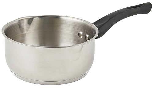 Russell Hobbs RH02630EU7 14 cm Milchpfanne – Edelstahl-Kochtopf mit Ausgießlippen-Design, geeignet für alle Herde inkl. Induktion, glatter Innenraum, spülmaschinenfest, Maßmarkierungen