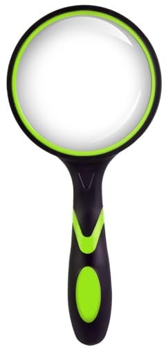 DOETYD 1 x grüne Handlupe mit Lupe 75mm 10X zum Lesen oder Hobby, geeignet für Kinder und Senioren