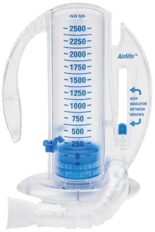 The Oxygen Store Spirometer Deep Breathing Exerciser | Monitor deep Breathing Therapy | Increase Lung Capacity | Reduce Shortness of Breathe and Mucus On Lungs | 2500 Lung Capacity for Child