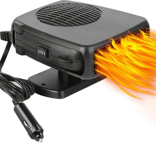 Leaflai 12V AutoHeizung, 2-in-1-Heizung Fahrzeug elektronische Luftheizung 150W Handheld Auto Fan in Zigarette
