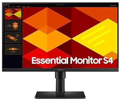 Samsung - Pantalla para PC Profesional S40GD de 24 Pulgadas, Negro, FHD 1920 x 1080, 100 Hz, Panel IPS, HDMI, Display Port, USB Tipo A, orientable, Giratorio e inclinable, pie Ajustable, Modo de
