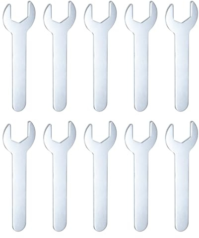 QUARKZMAN 10pcs Llave Pequeña de Boca Abierta 16x95x2mm Métrica en Forma de U de Un Solo Extremo Super Delgada Cabeza Plana Galvanizada para Reparación de Automóviles y Ensamblaje de Muebles