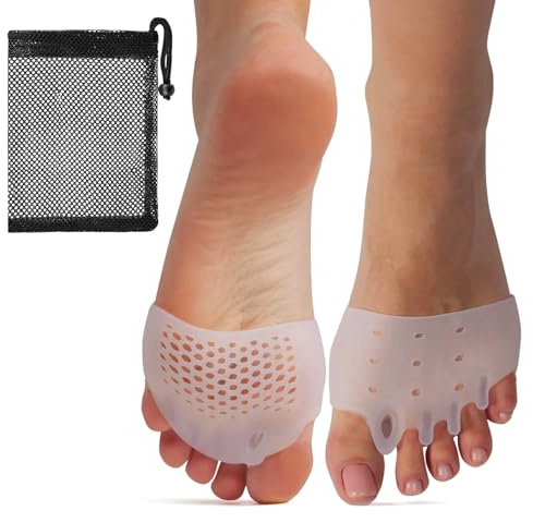 XdealCozyxc 2 Pairs Toe Spacers for Bunions, Soft Silicone Toe Separators for Overlapping Toes, Bunion Corrector