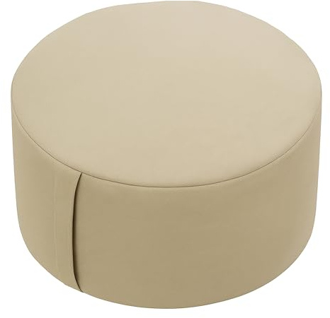 Coussin de méditation Relaxdays pour Yoga et Pleine Conscience, zafu 13 x 33 cm, Coton, Housse Amovible, Beige