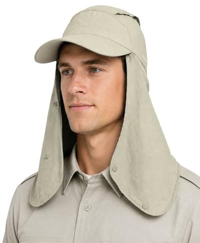 Zylioo 2XL XL XL L solhatt med nackskydd, stor baseballkeps UPF 50+ solskydd, snabbtorkande lätt sommarhatt