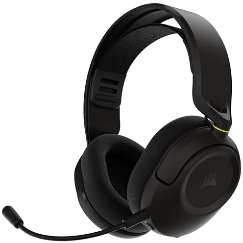 Corsair HS35 v3 Casque de Jeu sans Fil avec Micro – Noir (Carbone) | 2,4 GHz et Bluetooth (PC/PS5/PS4/Switch/Mac/Mobile), Confort tout en Légèreté, Dolby Atmos