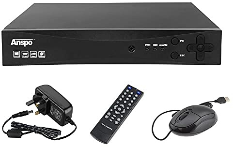 ANSPO 4 Channel CCTV DVR Recorder 4CH H.265 1080P HD VGA HDMI BNC With 2TB Hard Drive (4 CH - 2TB)