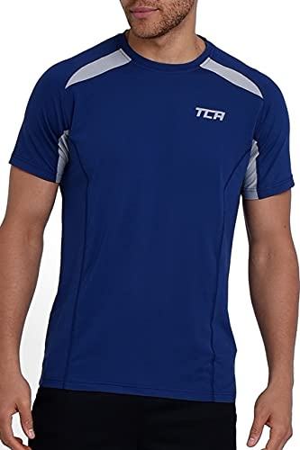 TCA Herr QuickDry Prestanda Löpning Gym Träningstopp - Blå, L