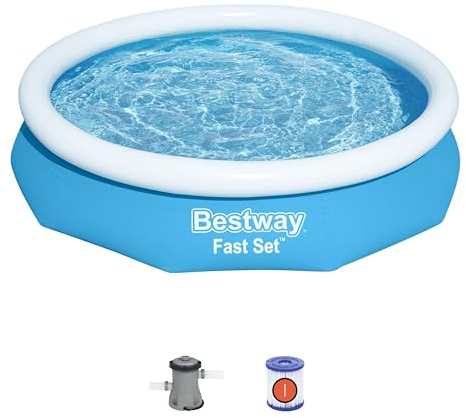 Bestway 57458 Set Piscina Gonfiabile Fast Set Rotonda da 305x66 cm