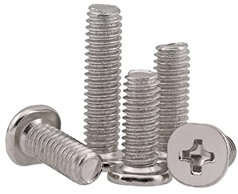 OUMIFA Viti 50-100pcs Acciaio al Carbonio/Vite a Testa Piatta in nichelato CM Grandi Viti a Testa Sottile Testa Piatta M2 m2.5 m3 m4 (Dimensione : M4 x 6 x 7(50pcs))