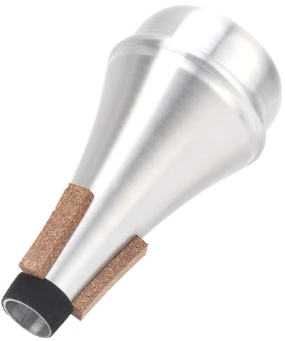 Trompete Dämpfer, 14x7x2cm/5,5x2,8x0,8 Zoll Aluminium Trompeten Legierung gerade Schalldämpfer Straight Dämpfer Praxis Mute Stummschaltung Praxis Musikinstrument Teil für Jazz Classic Anfänger