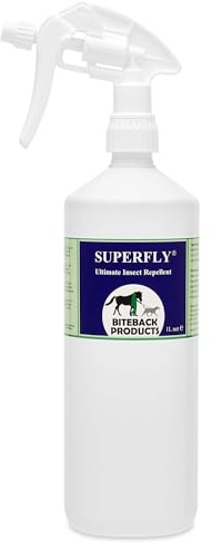 Biteback Products 'Superfly'® - Picaridin Insect Midge Horse Fly Repellent, Icaridin Fly Repellent, Enriched with Lavandin Oil for Midge, Mosquito & Bug Defence, Ideal for Outdoor Activities - 1000ml