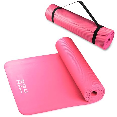 DRUNA Esterilla NBR de Yoga Multi Usos, Deportes, Pilates, Yoga, Ejercicios, Antideslizante, Yoga Mat, Colchoneta - De Grosor 1 cm. y 1,5 cm.