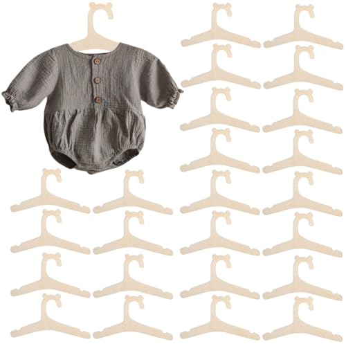 Appendiabiti Per Bambini,25 Pezzi Appendiabiti Per Neonati,Appendini Impilabili,Grucce Neonato Antiscivolo,Grucce Per Bambini In Legno Per Maglioni,Neonati,Pantaloni,Bambino