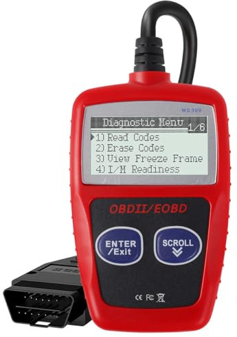 CGEAMDY OBD2 Diagnosegerät Auto, KFZ-Fehlercode-Lesegerät mit Vollen OBD2-Funktionen, Fahrzeuginformationen Lesen O2 Sensor Diagnose, Auto Diagnosegerät OBD Adapter für OBDII Protokoll Fahrzeuge
