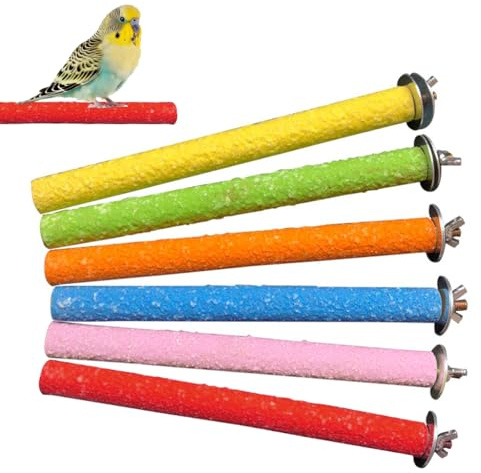 Kellegour 6 Pièces Perchoir Perroquet,Oiseaux Perches Perroquet Stand,Perroquet Cage Perche,Perchoirs pour Cages à Oiseaux,Perroquet Perches pour Oiseaux,Perruches