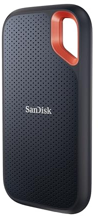 SANDISK Extreme Portable SSD 8 TB (tragbare NVMe SSD, USB-C, bis zu 1.050 MB/s Lesen/1.000 MB/s Schreiben, fallsicher aus bis zu 3 m, Wasser- und staubbeständig) Schwarz