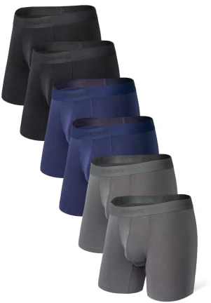 Separatec Boxerkalsonger för herrar med bollpåse, ventilerande och svalkande, tillverkad av rayon från bambu, underkläder