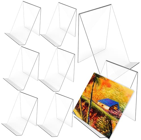 ULTECHNOVO 8 Pièces Étagères à Acrylique Transparent Transparent Organiseur de Dossiers Porte-documents Présentoir à Dossiers de Bureau