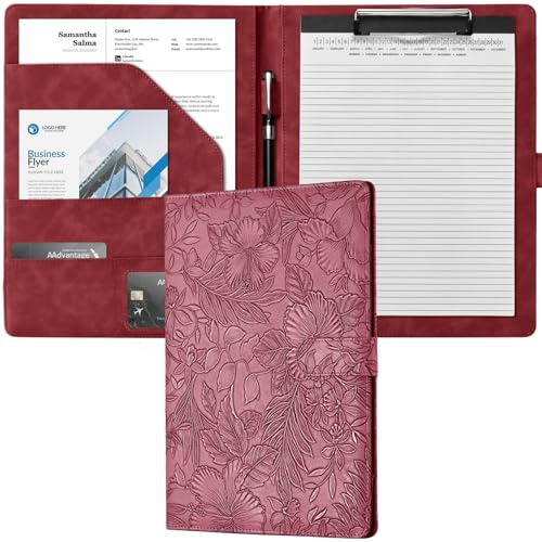 Mymazn A4 Clipboard Folder, Conference Folder, Faux Leather Clipboard