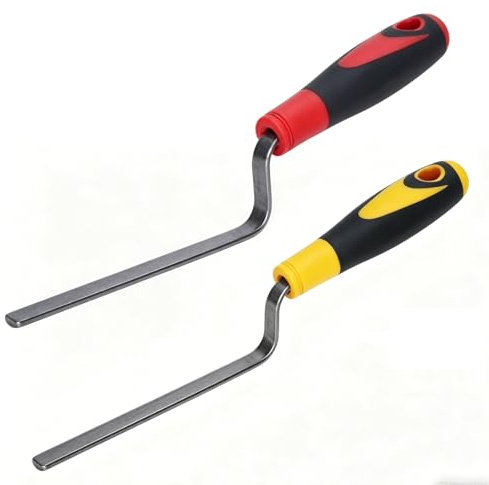 2Pcs Pointing Trowel Set - Professional Brick Masonry Tuck Pointer Tool | Pointing trowel for tight joints. Cement tool & brick pointing. Non-slip grips, ergonomic. Durable for masonry/DIY.